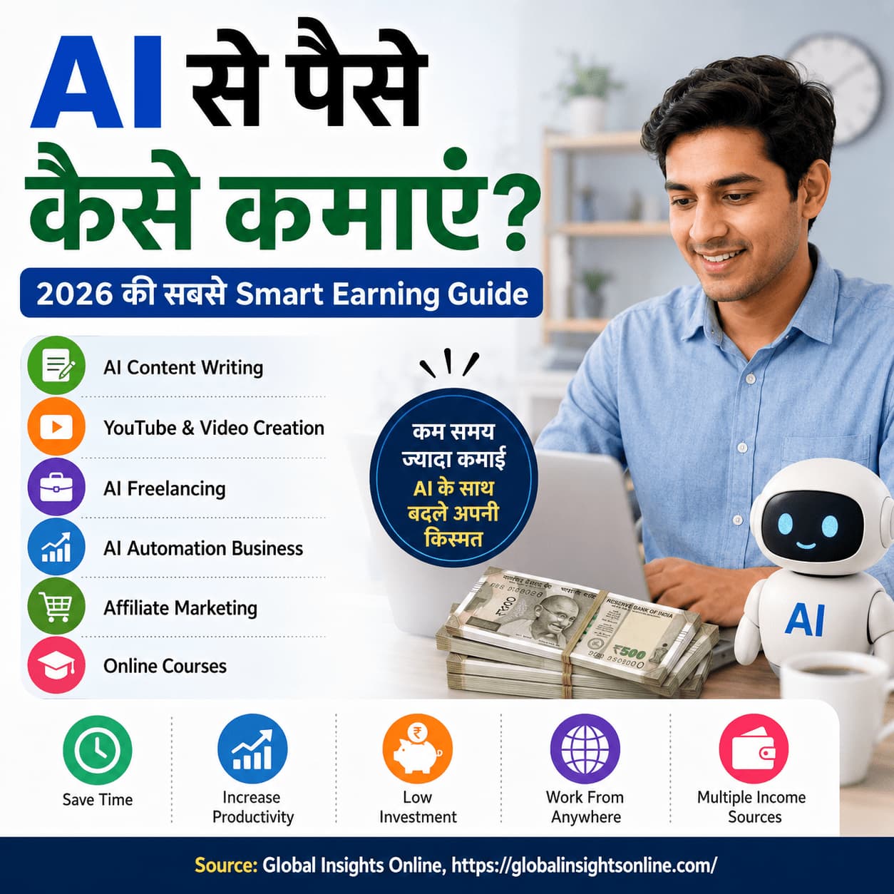 AI से पैसे कैसे कमाएं 2026 की स्मार्ट अर्निंग गाइड