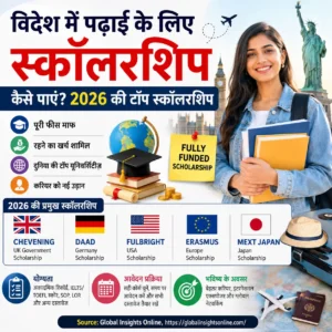 विदेश में पढ़ाई के लिए स्कॉलरशिप 2026 गाइड for Indian Students Fully Funded Scholarship