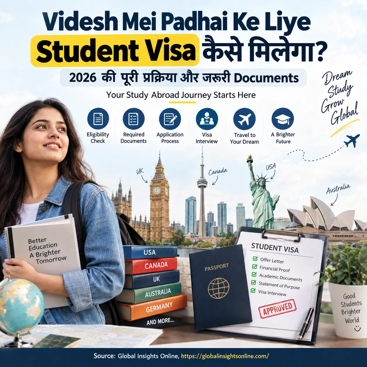 विदेश में पढ़ाई के लिए Student Visa कैसे बनवाएं